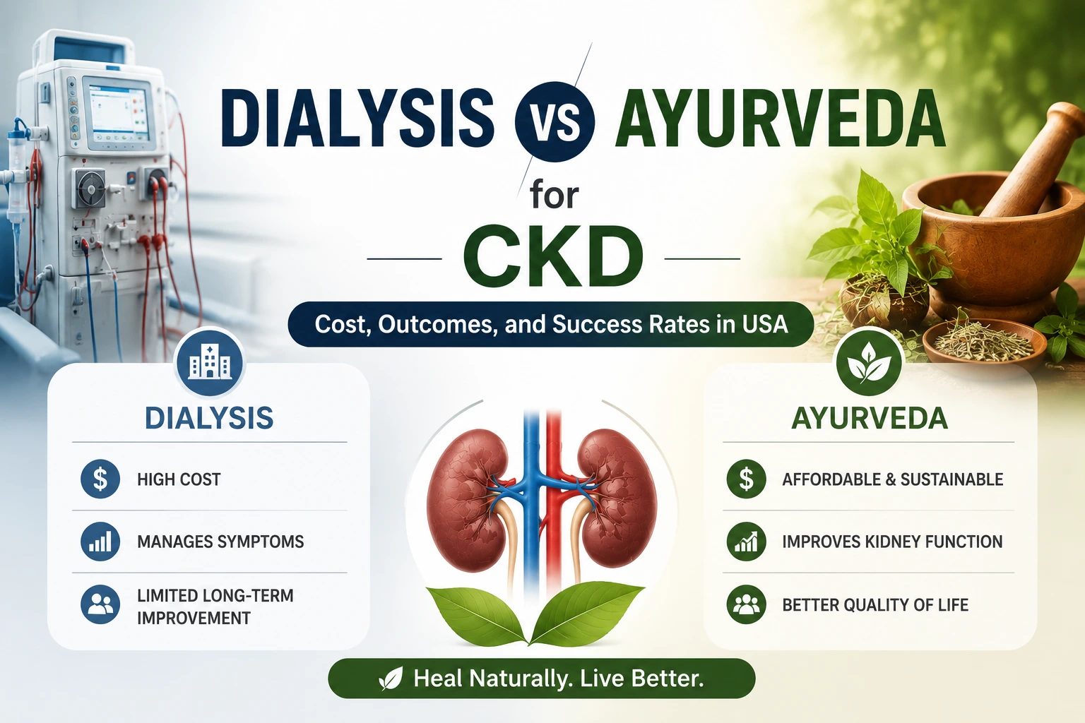 Dialysis vs Ayurveda for CKD Cost, Outcomes, and Success Rates in USA